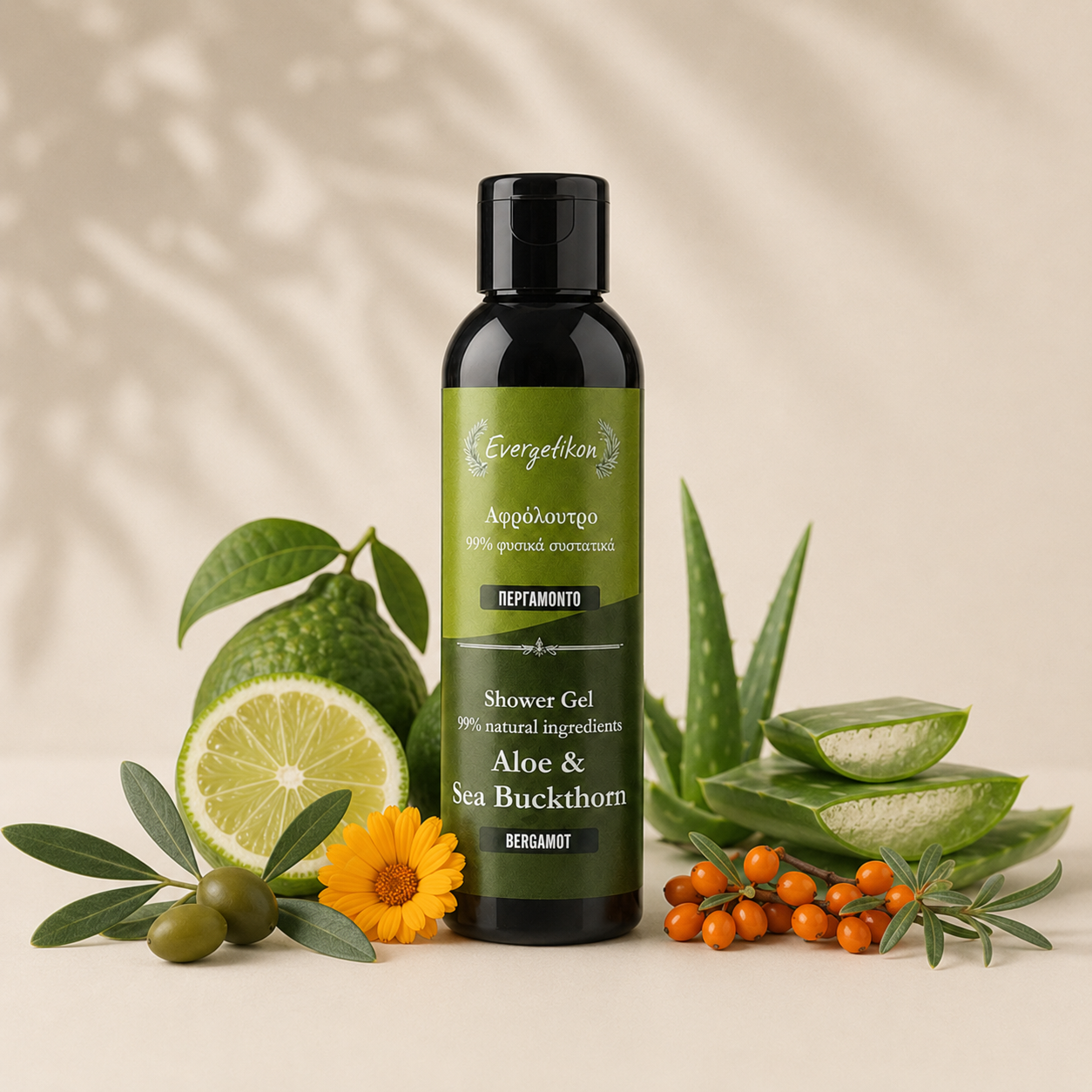 Natuurlijke douchegel - Bergamot - Evergetikon