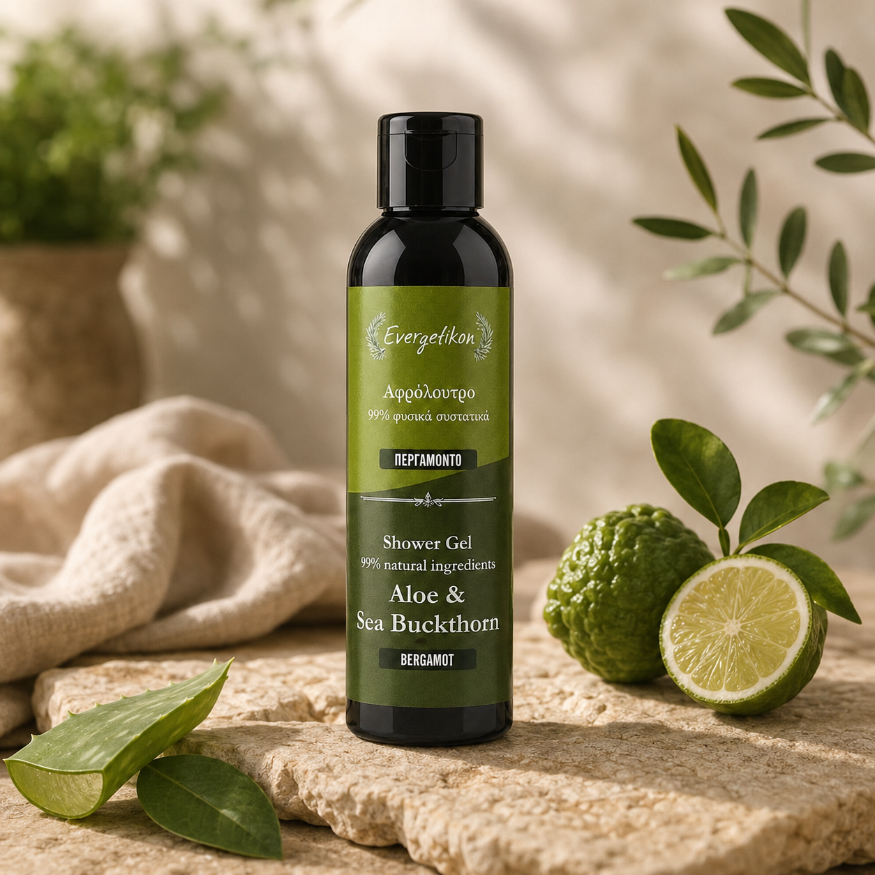 Natuurlijke douchegel - Bergamot - Evergetikon