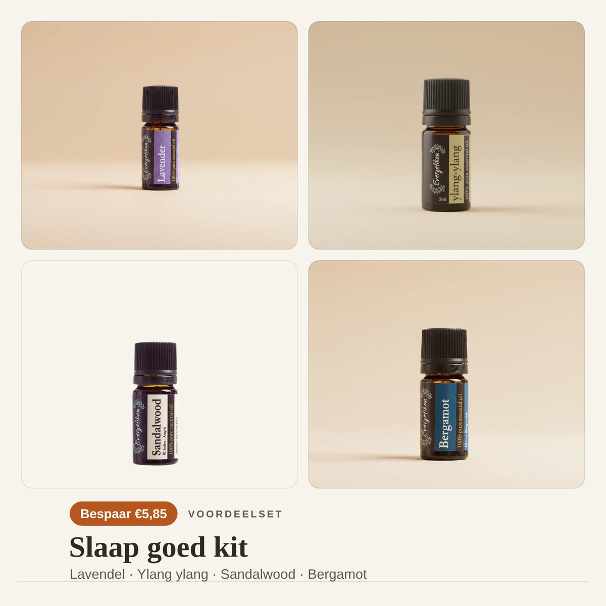Slaap goed kit met 4 etherische oliën