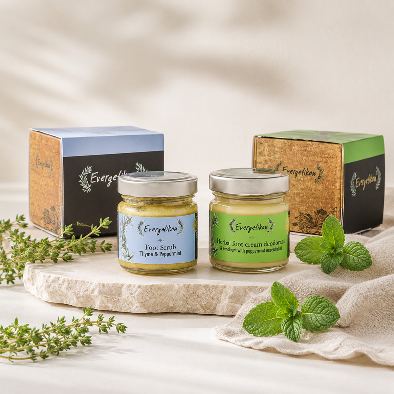 Crema para pies + exfoliante para pies